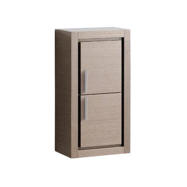 Fresca Allier Gray Oak Bathroom Linen Side Cabinet w/ 2 Doors Linen Cabinet Fresca